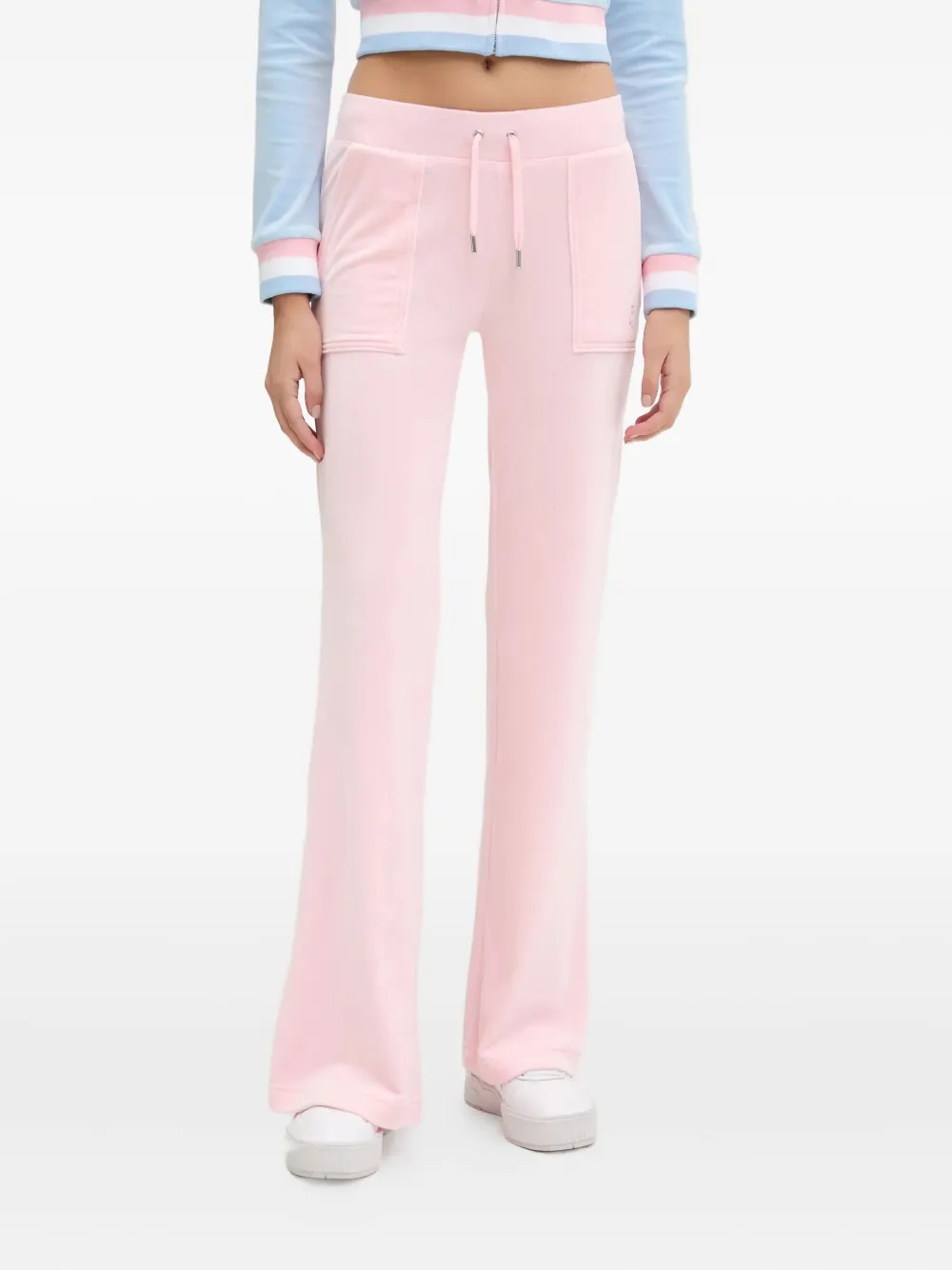 

Брюки с эластичным поясом и контрастным карманом Juicy Couture, розовый