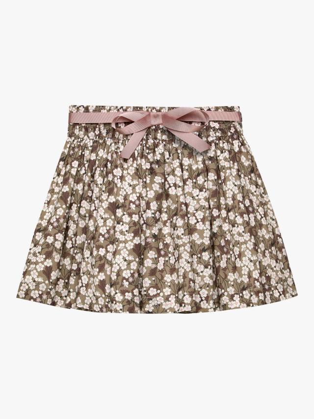 

Детская хлопковая юбка Liberty Mitsi с завязками на талии Trotters, Mocha