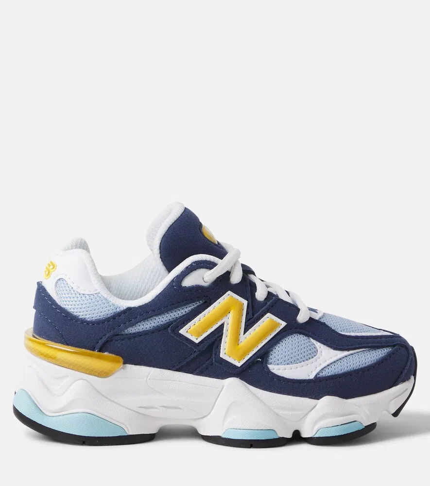 Кроссовки 9060 с замшевой отделкой New Balance Kids, синий — фото 4