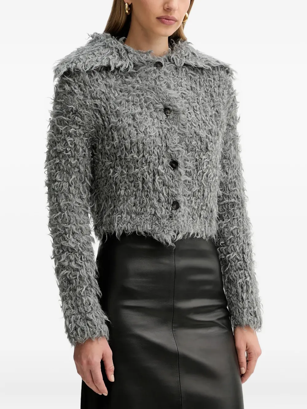 

Кардиган Zenon с широким воротником Liviana Conti, серый