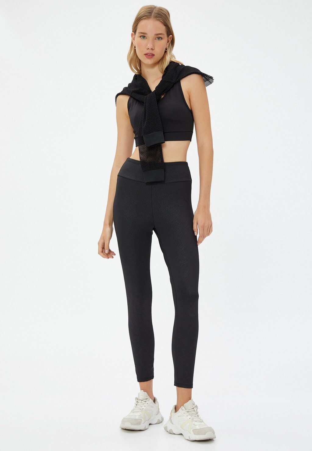 

Леггинсы TEXTURED HIGH RISE Leggings Koton, черный