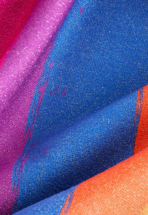 Купальник стандартного кроя с одним открытым плечом Next, Multi Glitter Stripe — фото 4