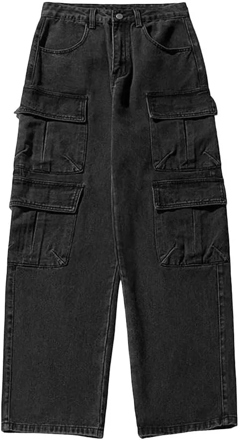 Джинсы карго прямые, Black