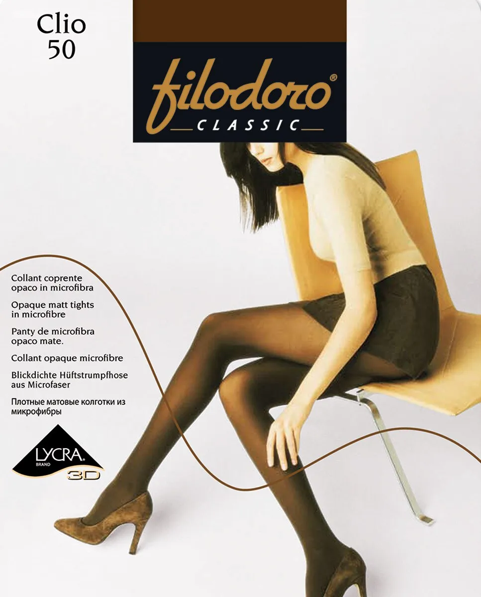 

Женские непрозрачные трусики Filodoro из микрофибры плотностью 50 ден, черный