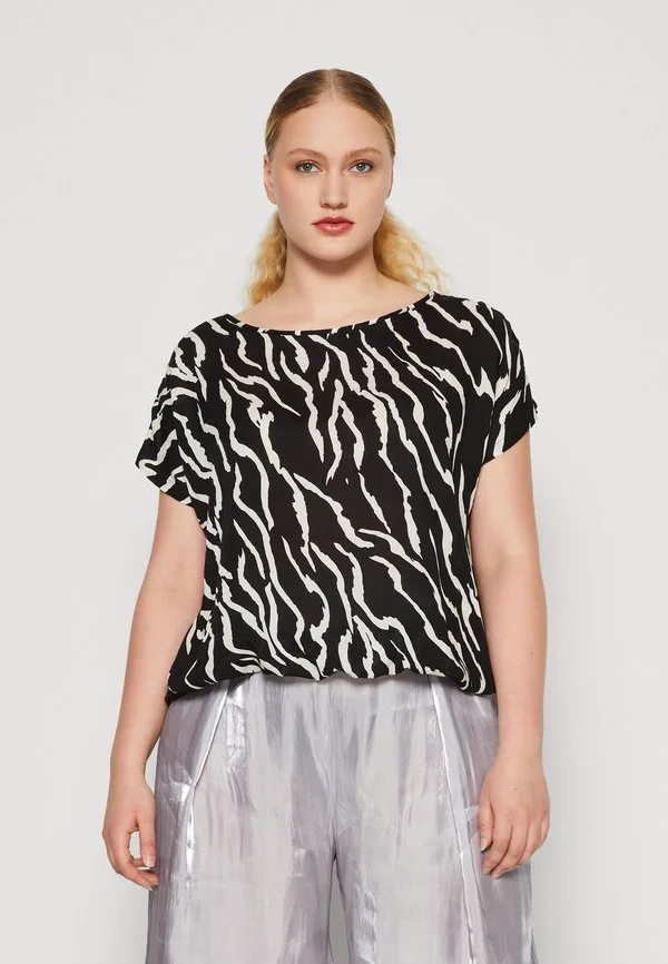 

Футболка с принтом kcsonna stanley Kaffe Curve, Black, Черный, Футболка с принтом kcsonna stanley Kaffe Curve, Black