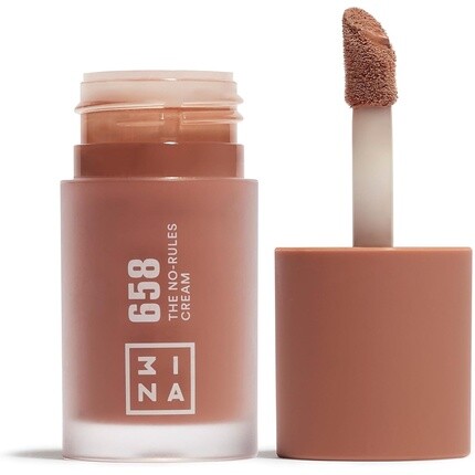 

3INA MAKEUP The No-Rules Cream 658 Нейтрально-коричневые жидкие румяна матовые с маслом сладкого миндаля Веганский продукт Не тестируется на животных