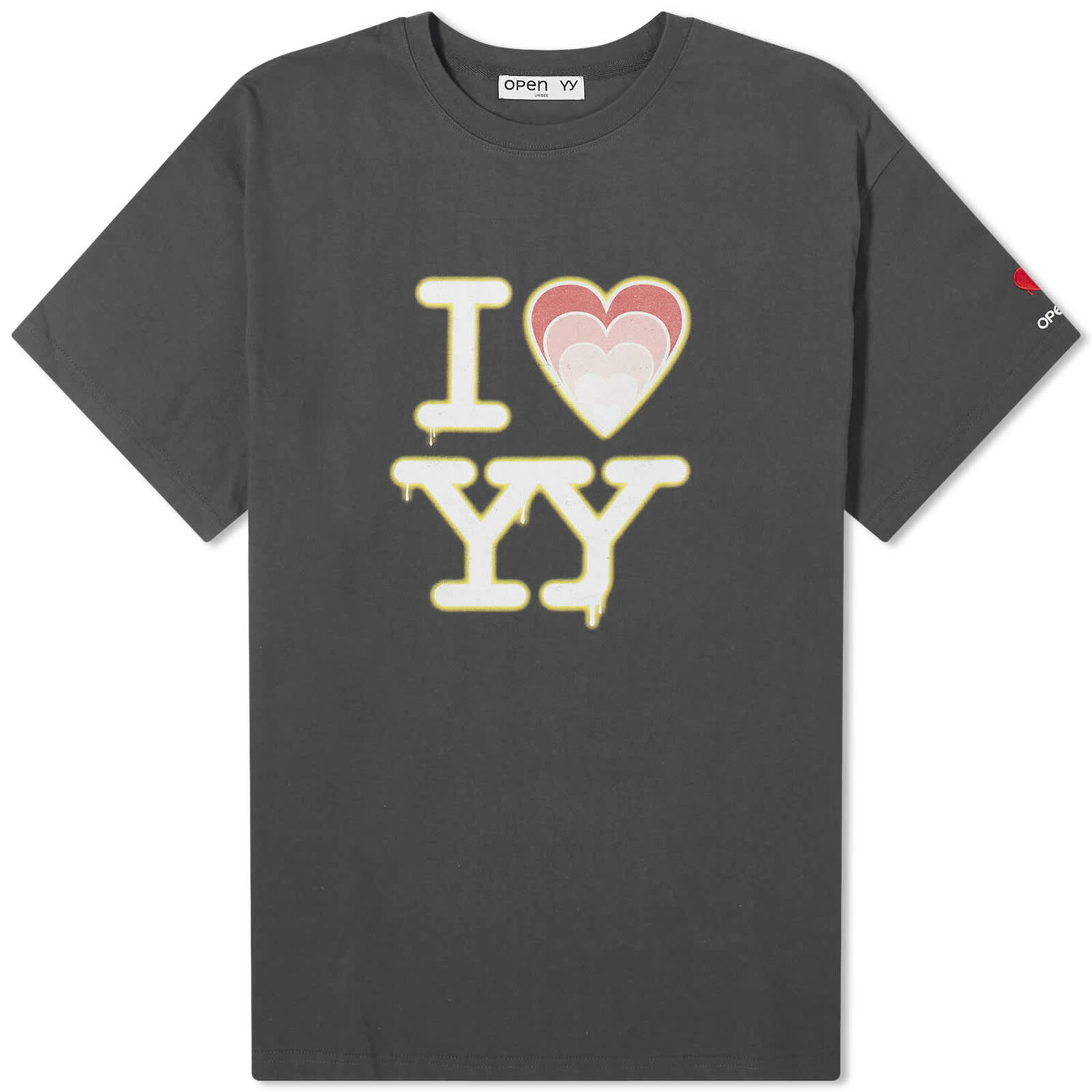 

Футболка Open Yy I Love Yy Box, цвет Charcoal