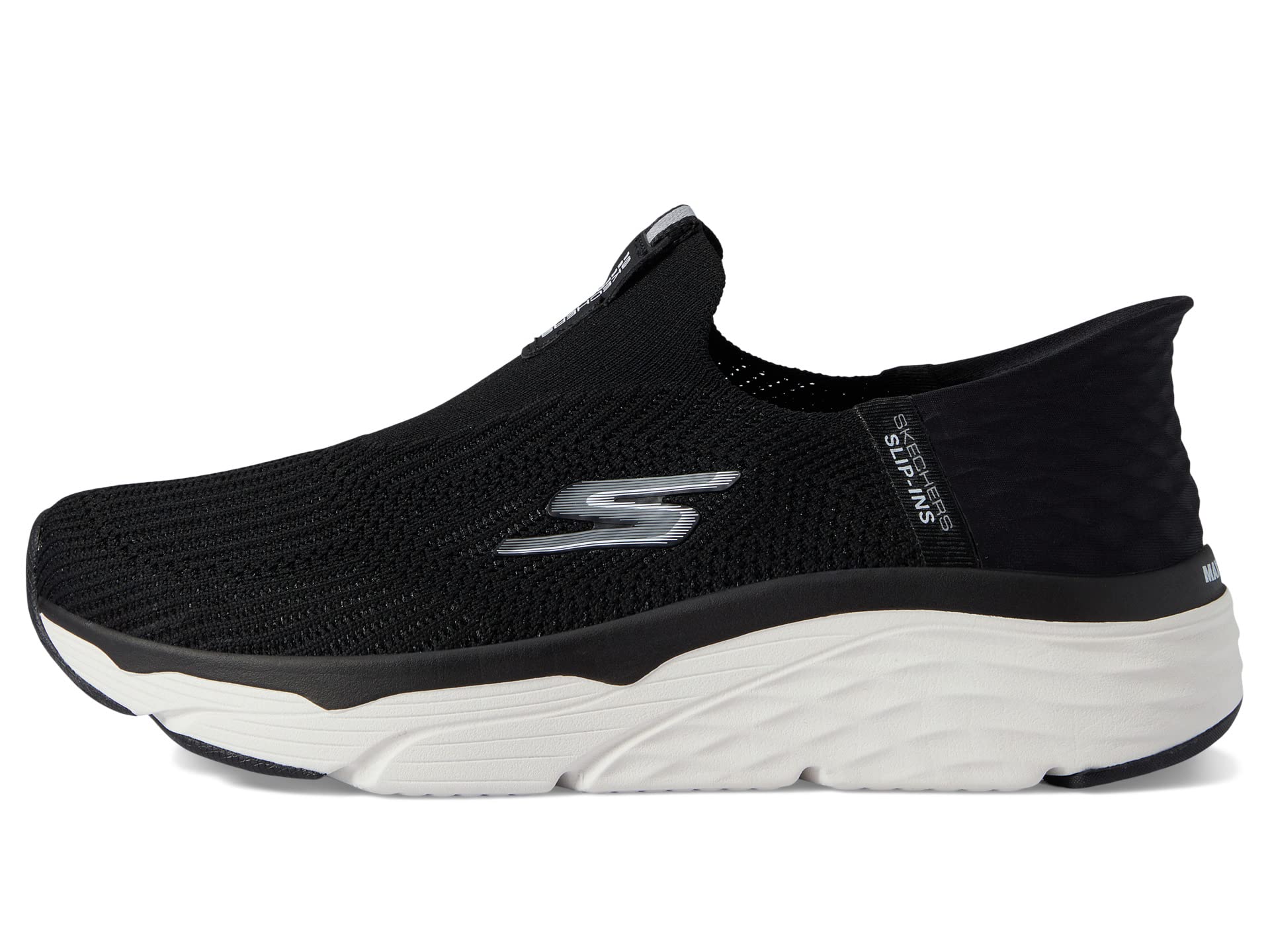 Кроссовки SKECHERS Max Cushioning Elite Smooth Transition Hands Free Slip-Ins, черный/белый — фото 4