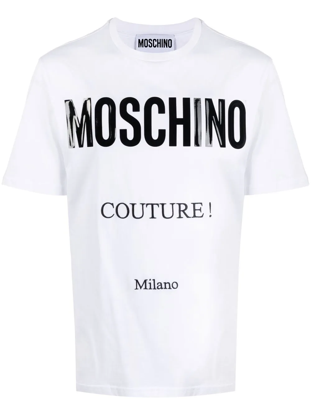 

Футболка из органического хлопка с логотипом Moschino, белый
