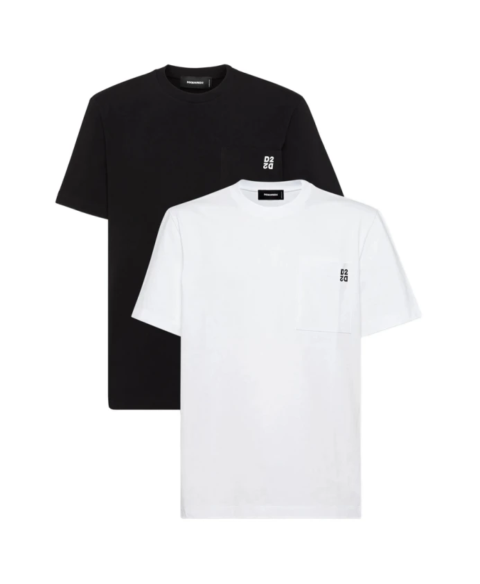 

Белая футболка с логотипом и карманом Dsquared2, мультиколор, Белый, Белая футболка с логотипом и карманом Dsquared2, мультиколор