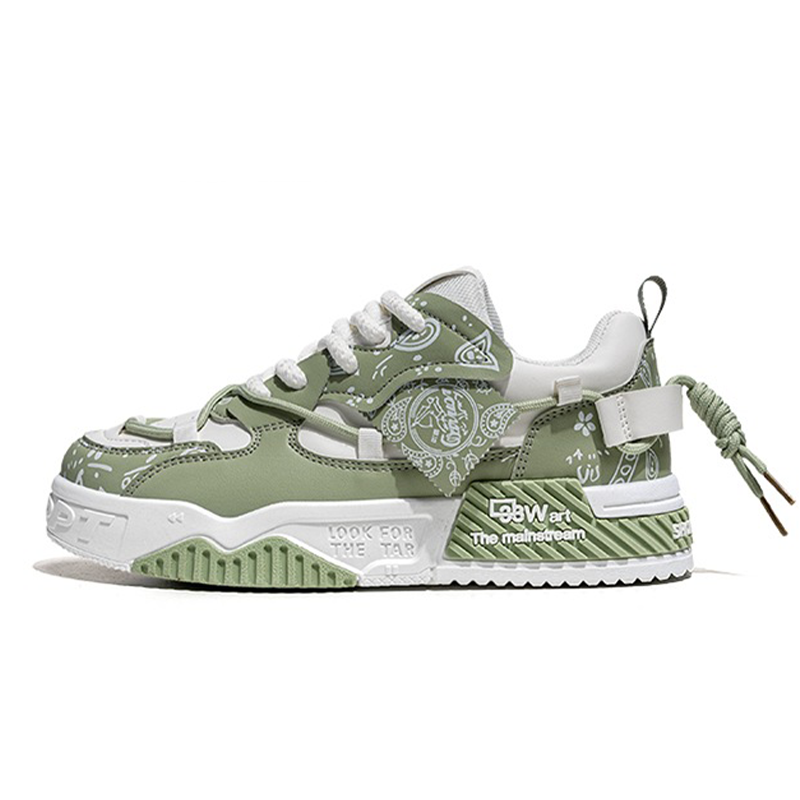 

Износостойкие низкие мужские кроссовки, увеличивающие рост RYAW, White Green