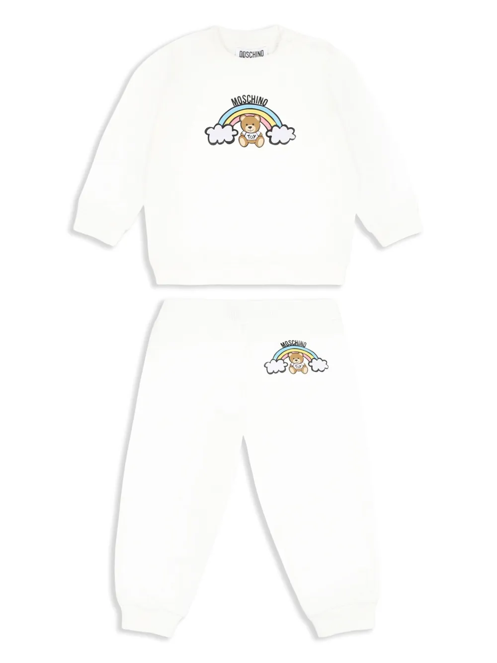 

Спортивный костюм с логотипом Moschino Kids, белый