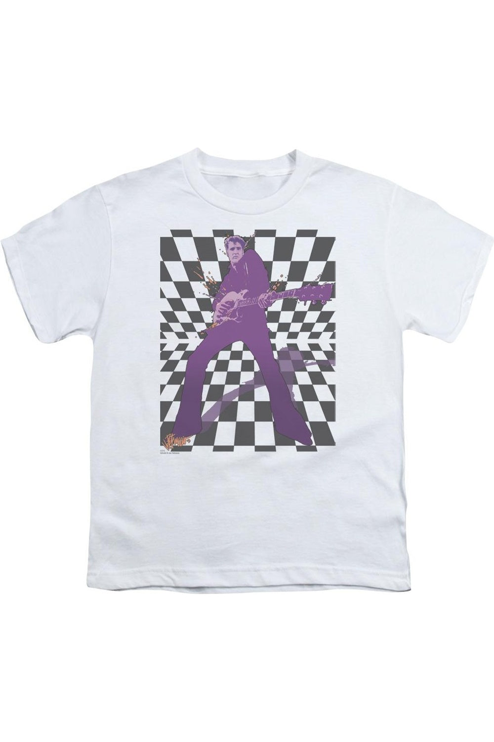 

Футболка с коротким рукавом для детей "Elvis Presley Lets Rock" Gildan, белый