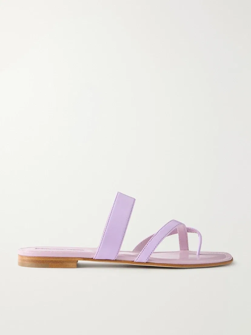 Сандалии Susa из кожи Manolo Blahnik, фиолетовый