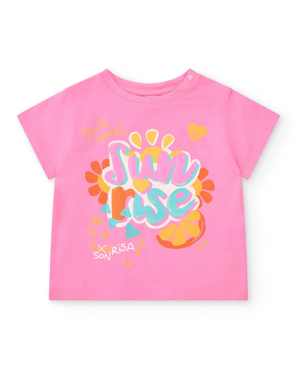 

Baby girl футболка с коротким рукавом спереди Tuc tuc, цвет Rosa
