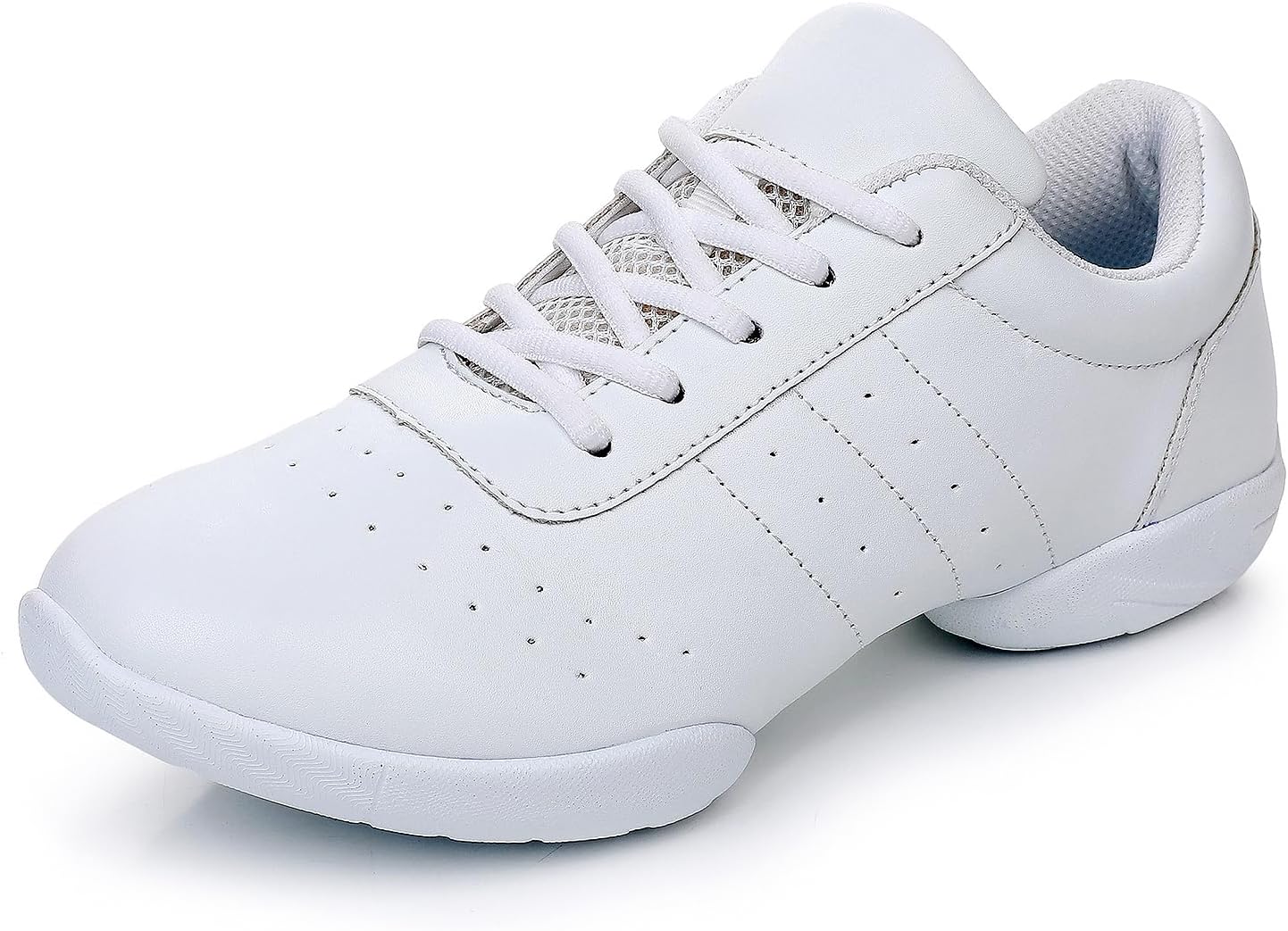 

Танцевальные кроссовки SWDZM для практики сальсы в бальном зале, обувь для черлидинга и спортивных танцев для женщин, белый