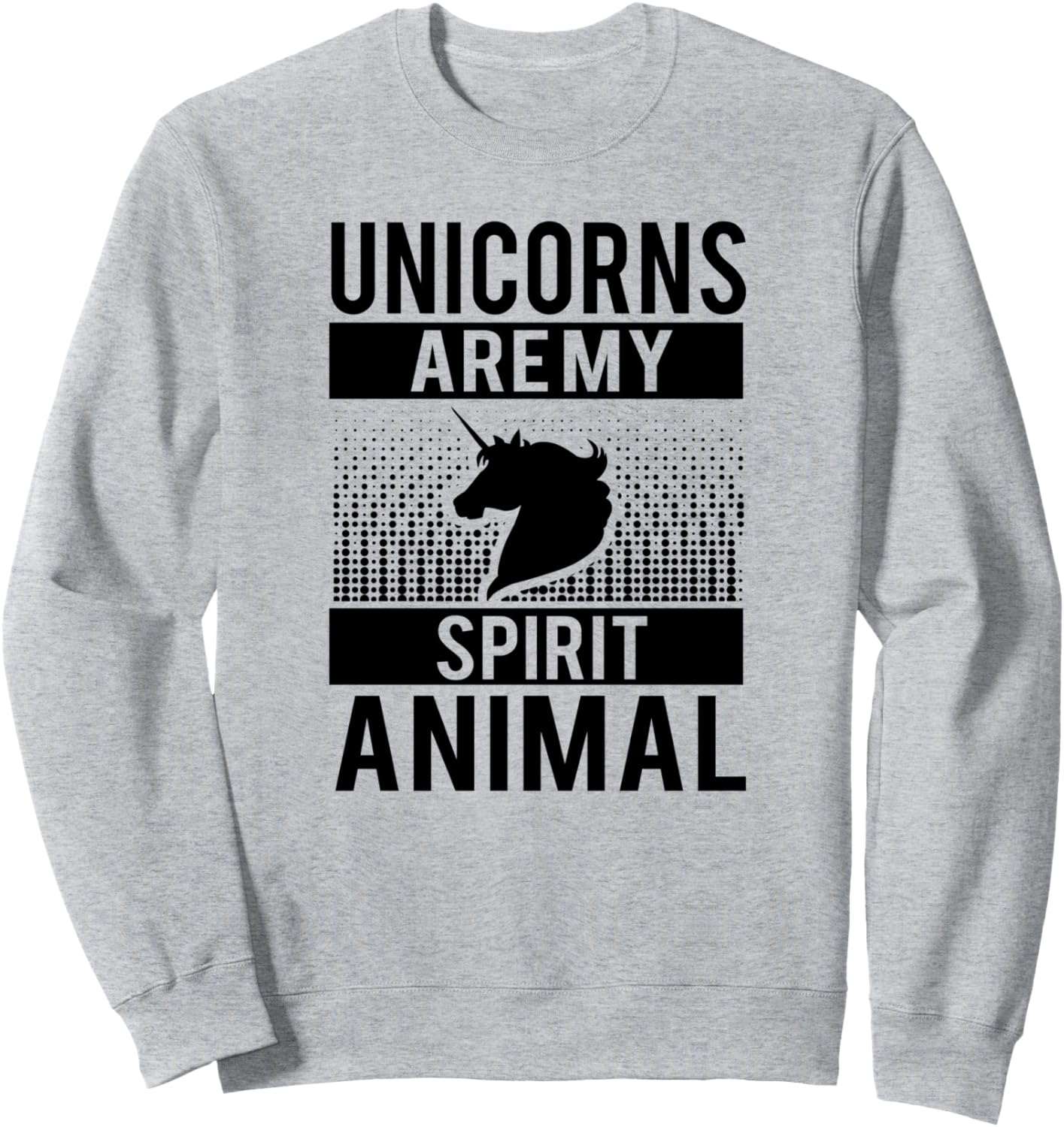

Единороги - мои тотемные животные. Забавная толстовка для любителей единорогов Unicorns Are My Spirit Animal, серый