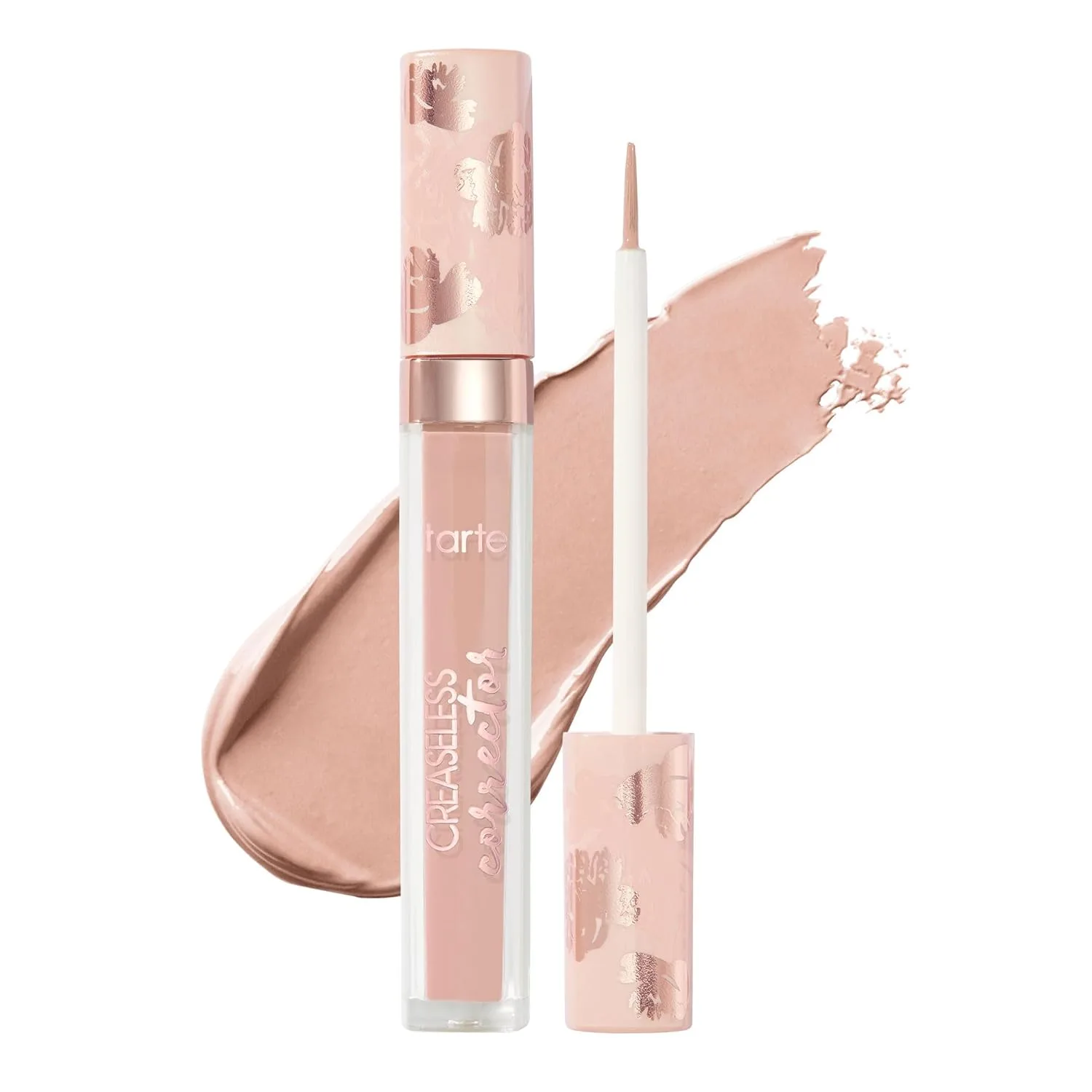 Tarte Creaseless Corrector - корректирующее средство для нейтрализации темных кругов, несовершенств и покраснений с витамином E, увлажняющее, веганское, без жестокости, peachy pink