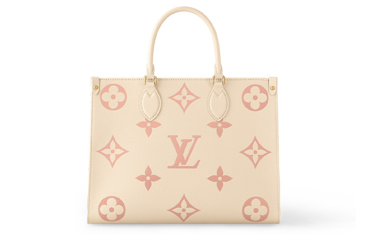 

ONTHEGO Тисненая кожаная сумка-шоппер, сумка-тоут, средняя женская сумка LOUIS VUITTON