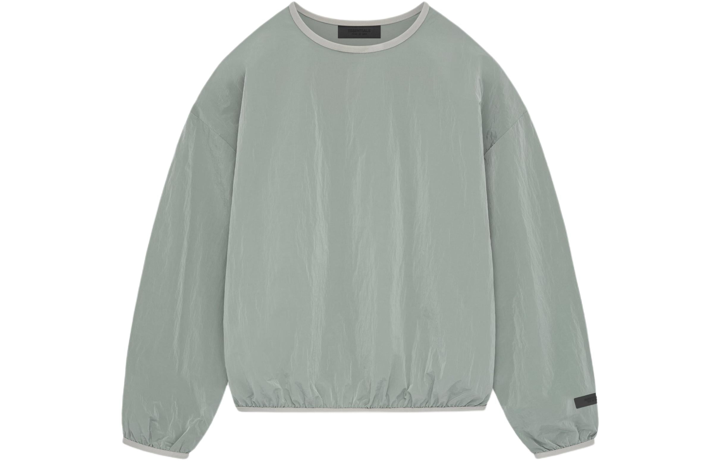 Пуловер Fear of God Essentials SS24 из жатого нейлона с круглым вырезом, цвет «Seal» — фото 2