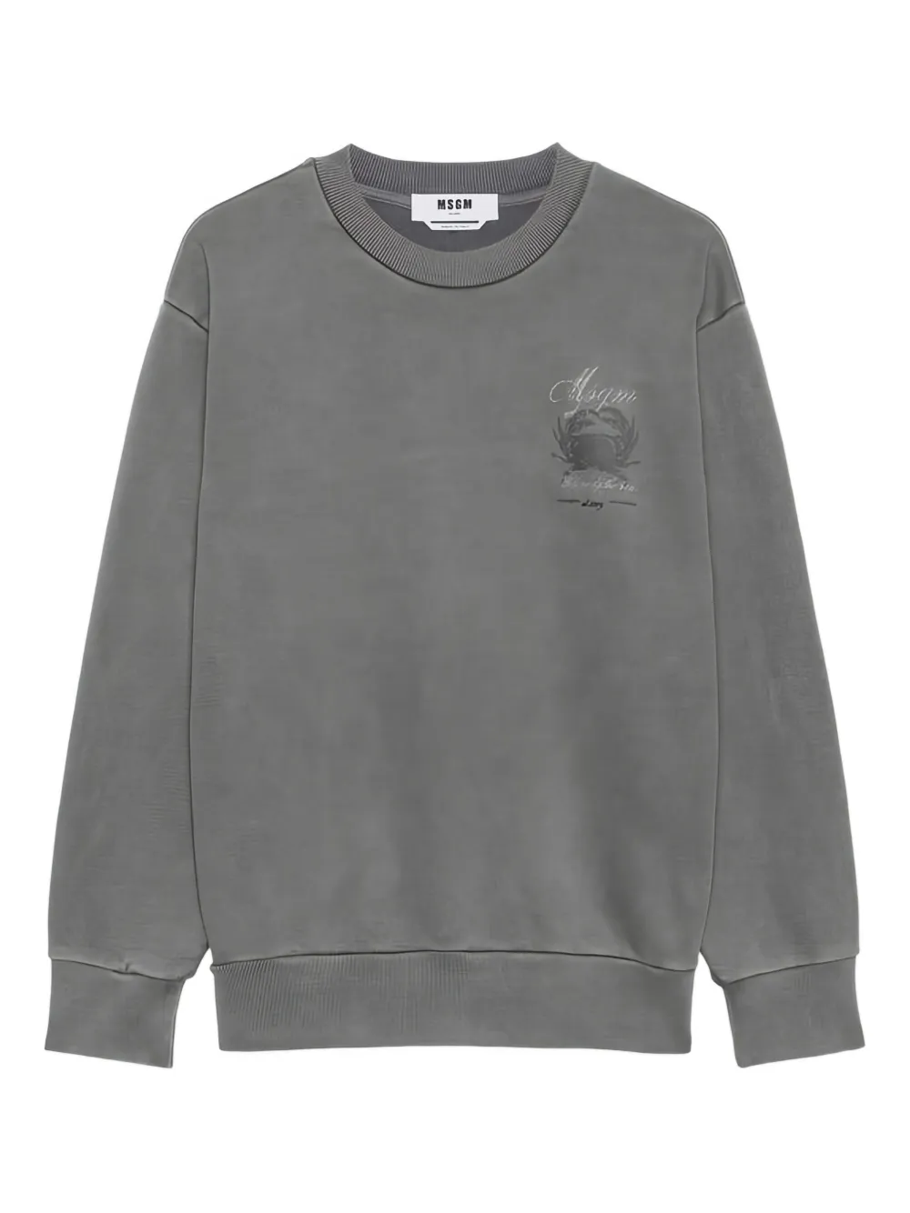 

Свитшот с графическим принтом Msgm, серый