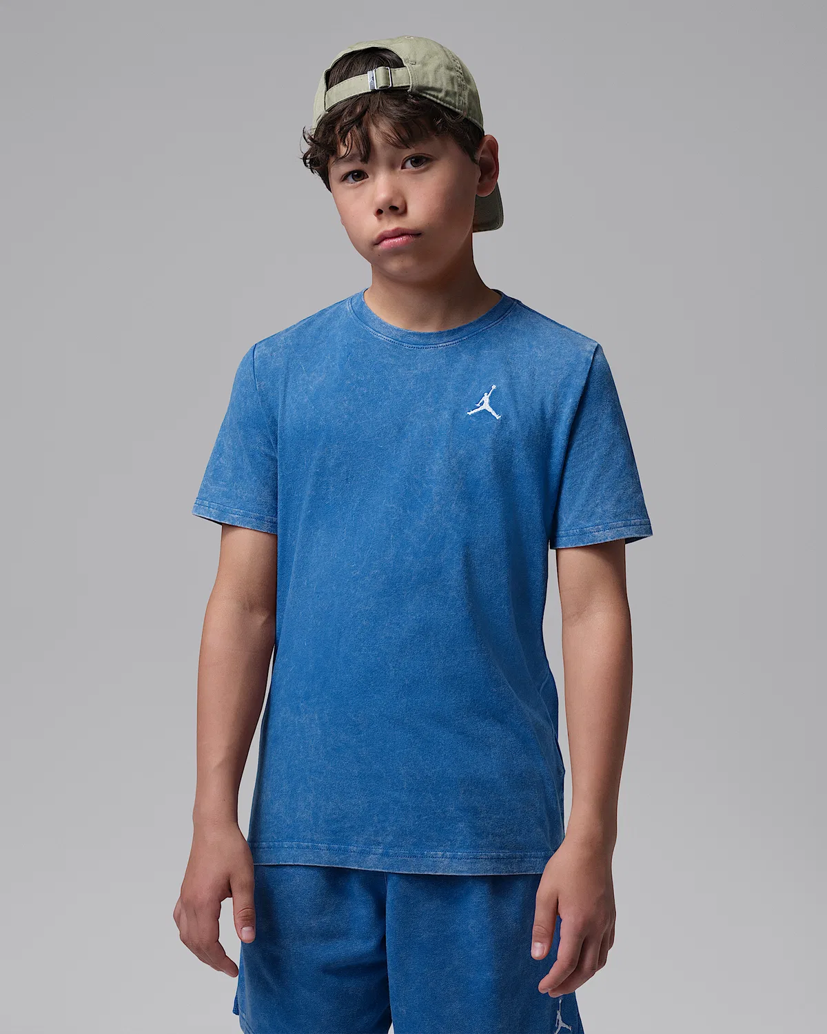 Детская футболка Air Embroidered Acid Wash Jordan, Game Royal