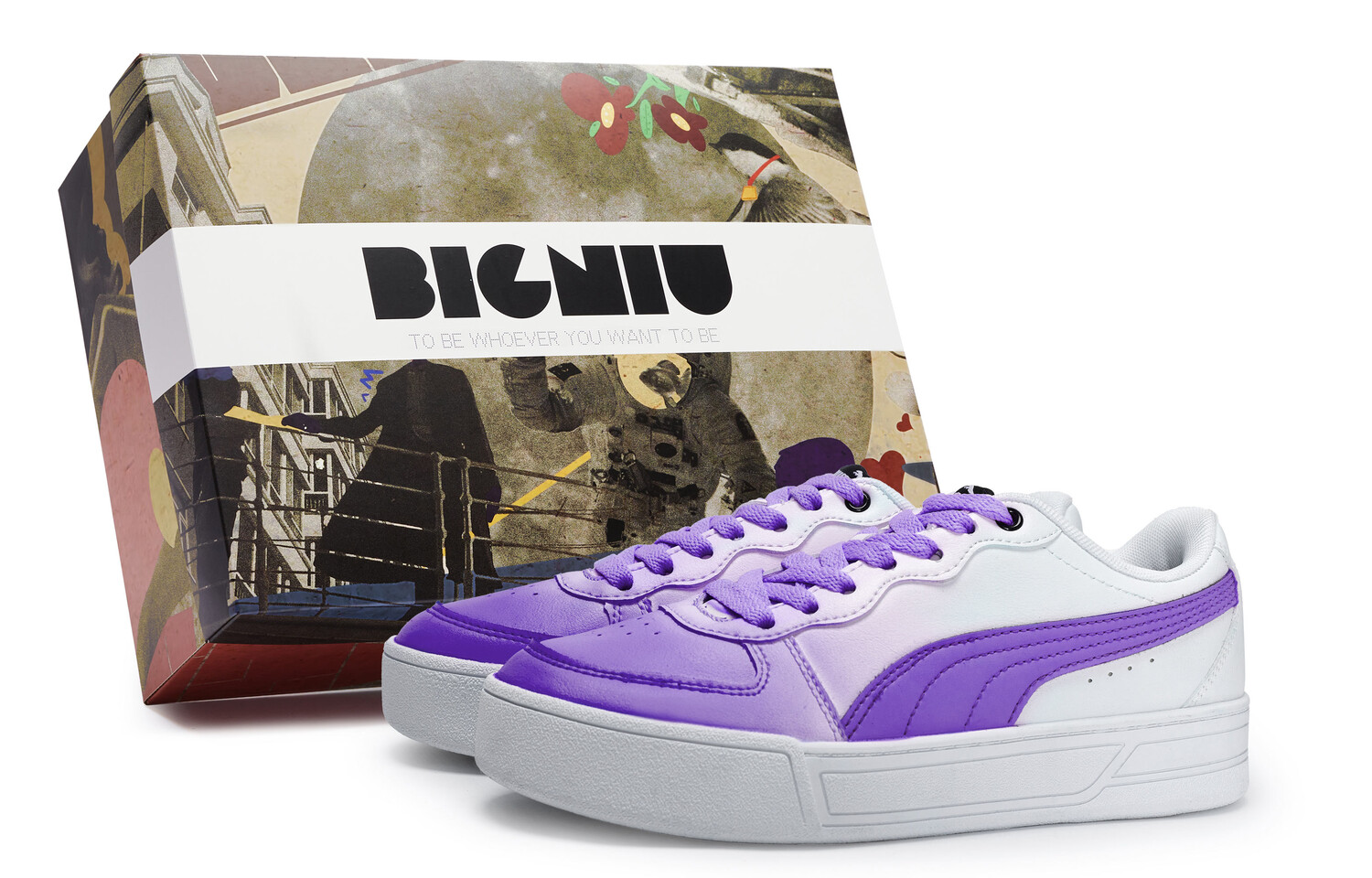 

Кроссовки Puma Skye Skateboarding Shoes Women's Low-top Purple, фиолетовый