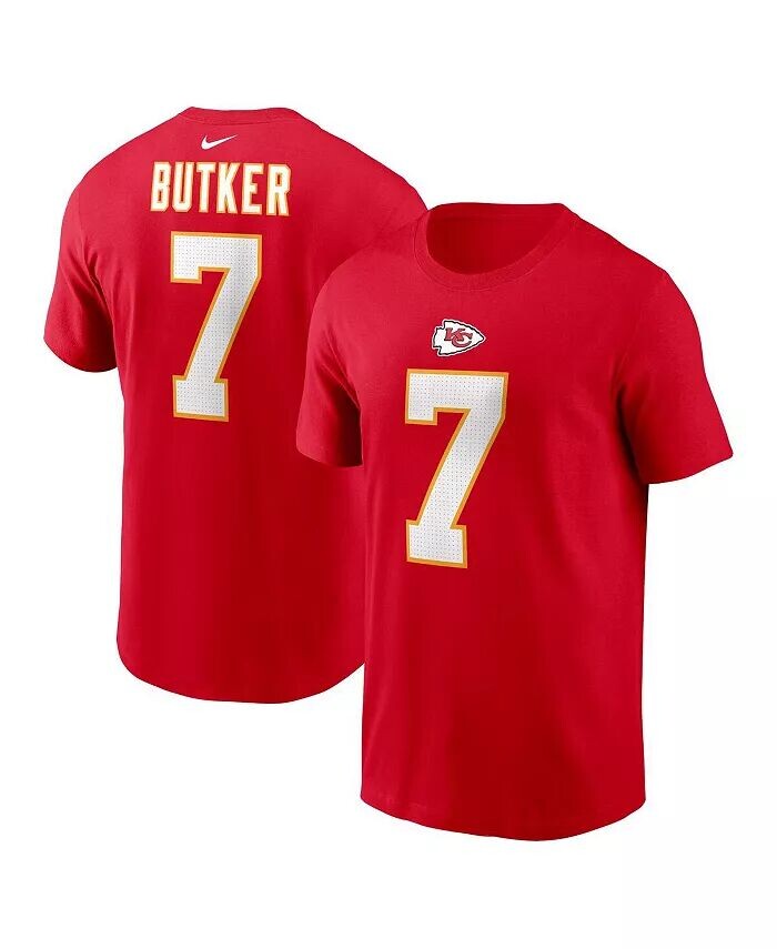 

Мужская футболка Harrison Butker Red Kansas City Chiefs с именем и номером Nike