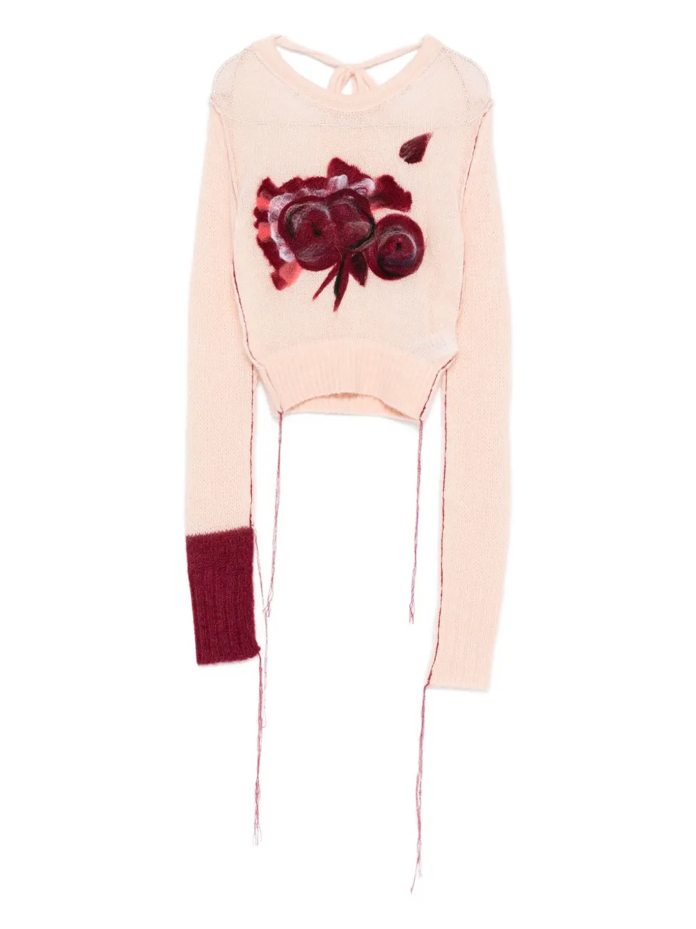 

Свитер с цветочной вышивкой ERDEM, розовый