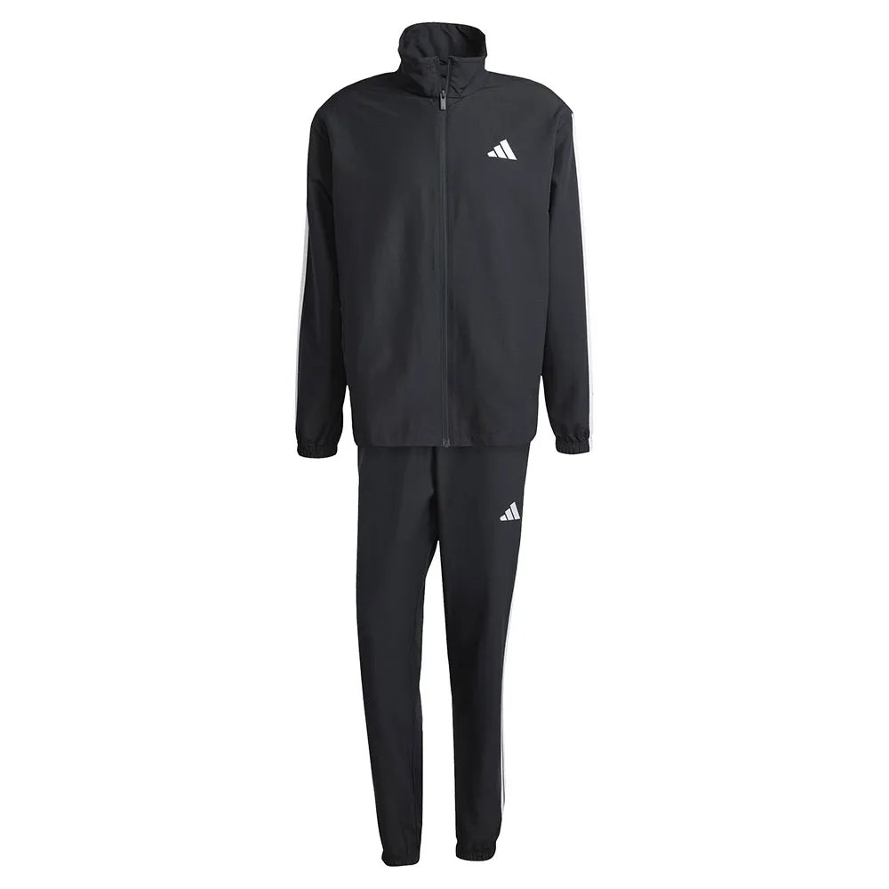 Спортивный костюм adidas Sportswear Basic 3 Stripes Woven, черный — фото 3
