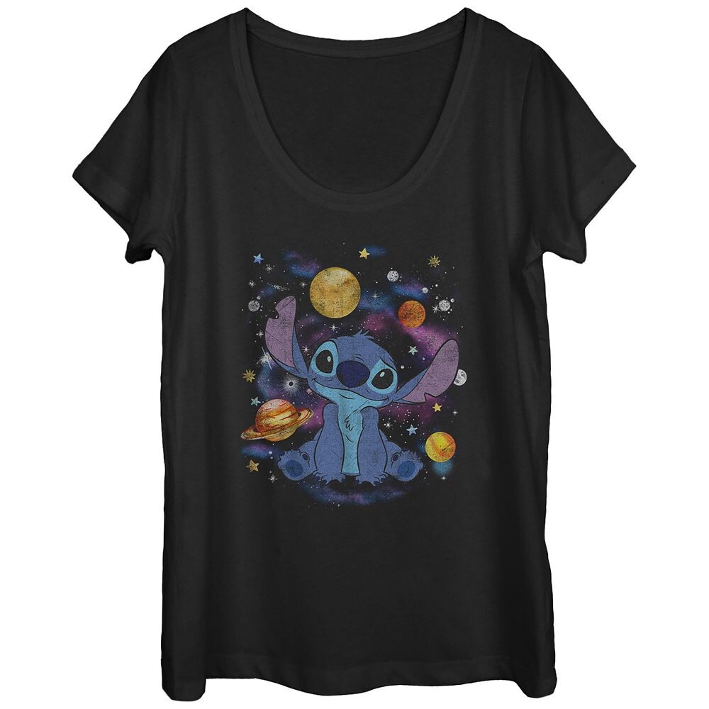 

Детская футболка с милым рисунком Space Stitch Lilo & Stitch Disney's, черный