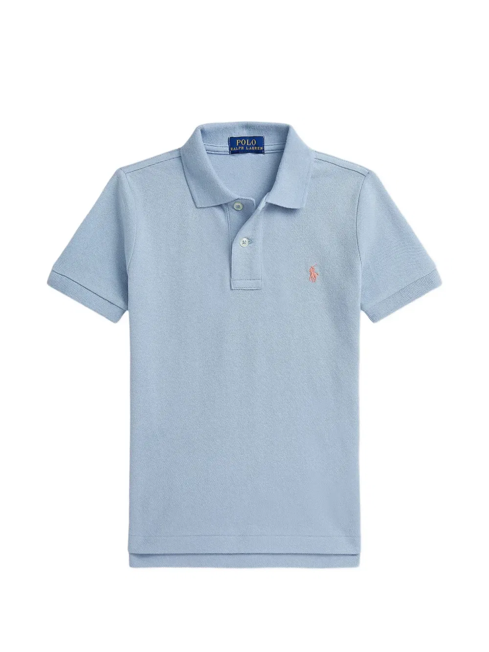Рубашка-поло с короткими рукавами на пуговицах Polo Ralph Lauren Kids, синий