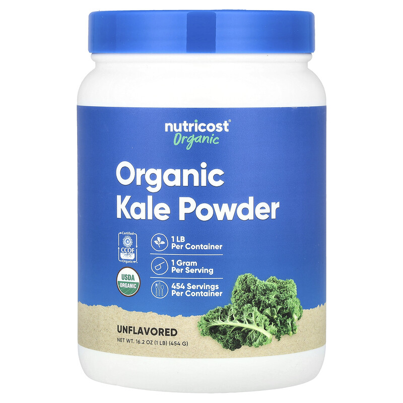 

Nutricost, Органическая кудрявая капуста в порошке, без добавок, 454 г (16,2 унции)