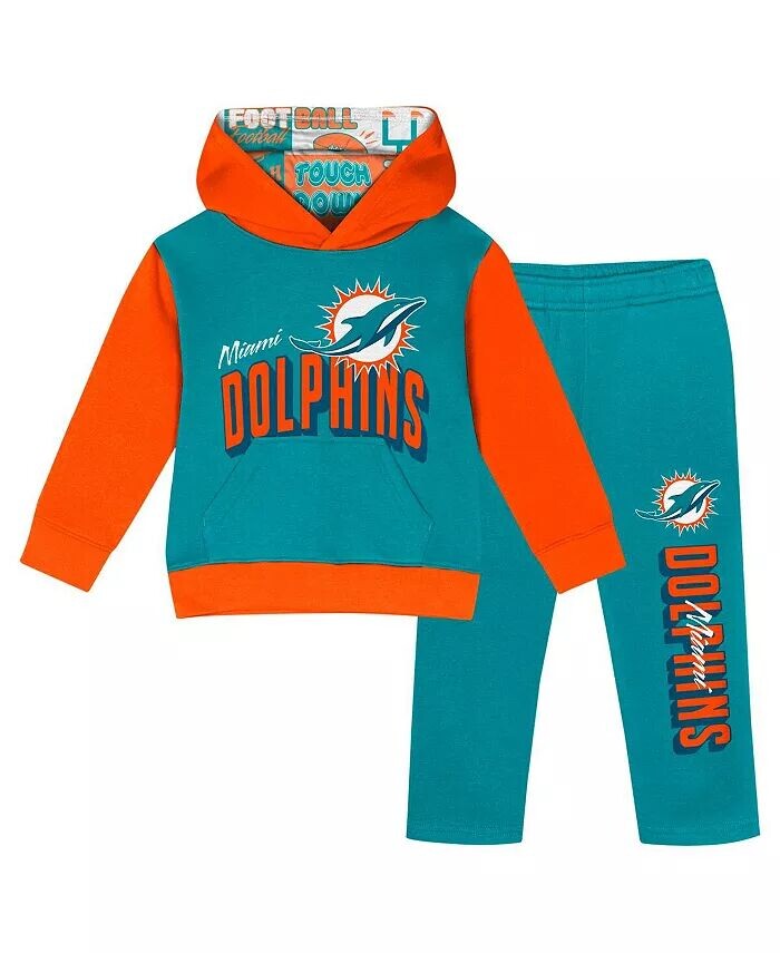 

Комплект из флисовой толстовки и штанов с капюшоном для малышей Miami Dolphins Coin Toss Outerstuff