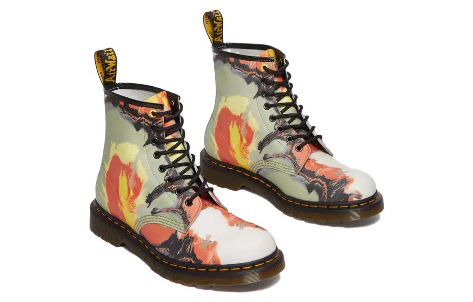 Мужские ботинки Dr. Martens 1460 x Tate Decalcomania кожаные с принтом, мультиколор — фото 4