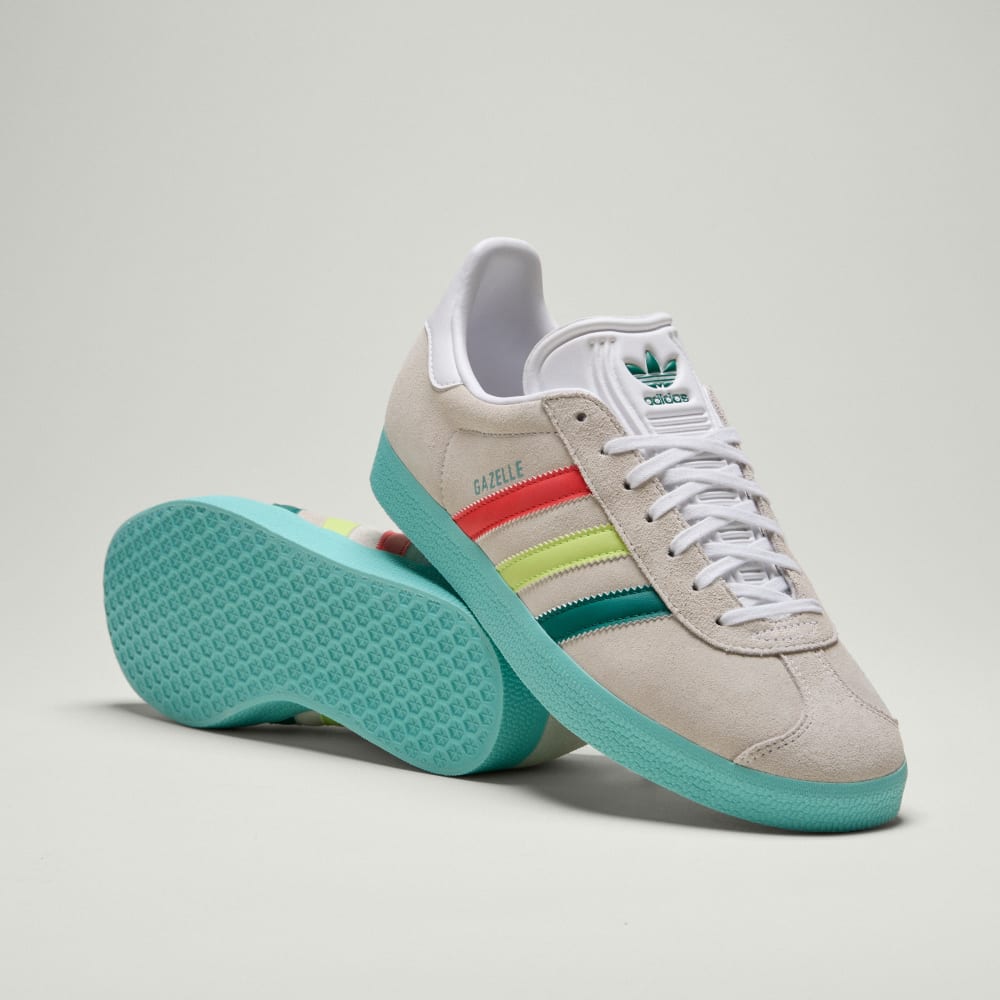 

Кроссовки Adidas Gazelle San Jose Earthquakes 2025 Archive Shoes, цвет Cloud White/Lush Green/Bahia Glow