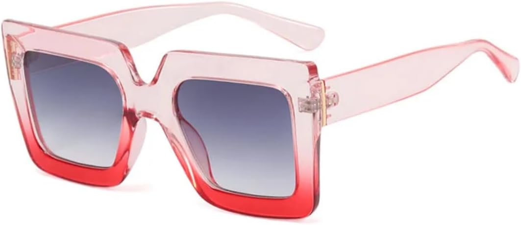 

Модные женские солнцезащитные очки в крупной оправе, мужские солнцезащитные очки класса люкс для активного отдыха и спорта, очки для вождения с защитой от УФ-излучения UV400 VVTWSSW, Pink Red Gray