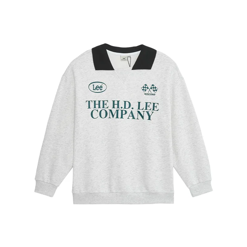 Толстовка для младших школьников Lapel Moderate LEE KIDS, White Heather Gray