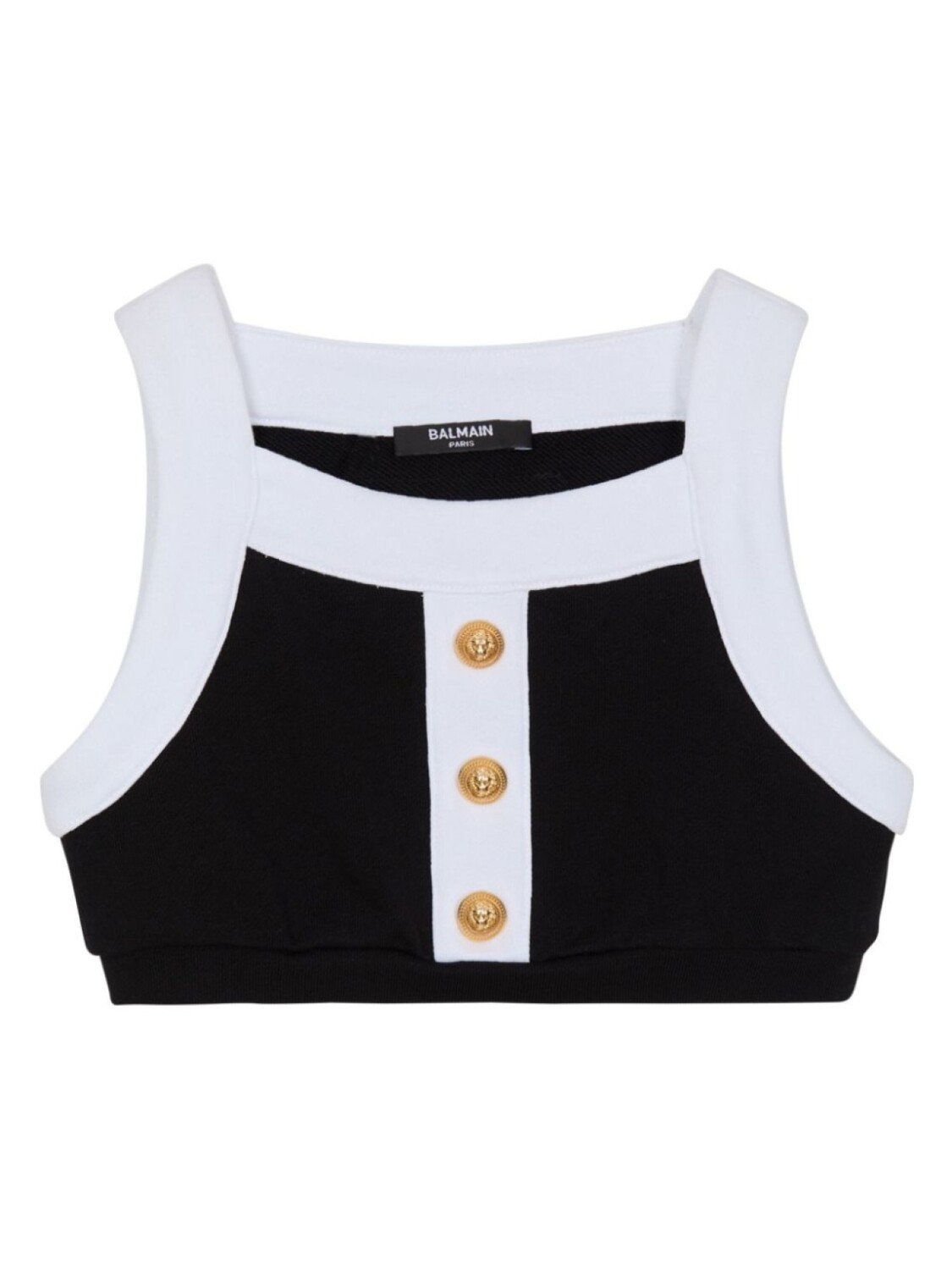 

Balmain Kids топ в двух тонах, черный