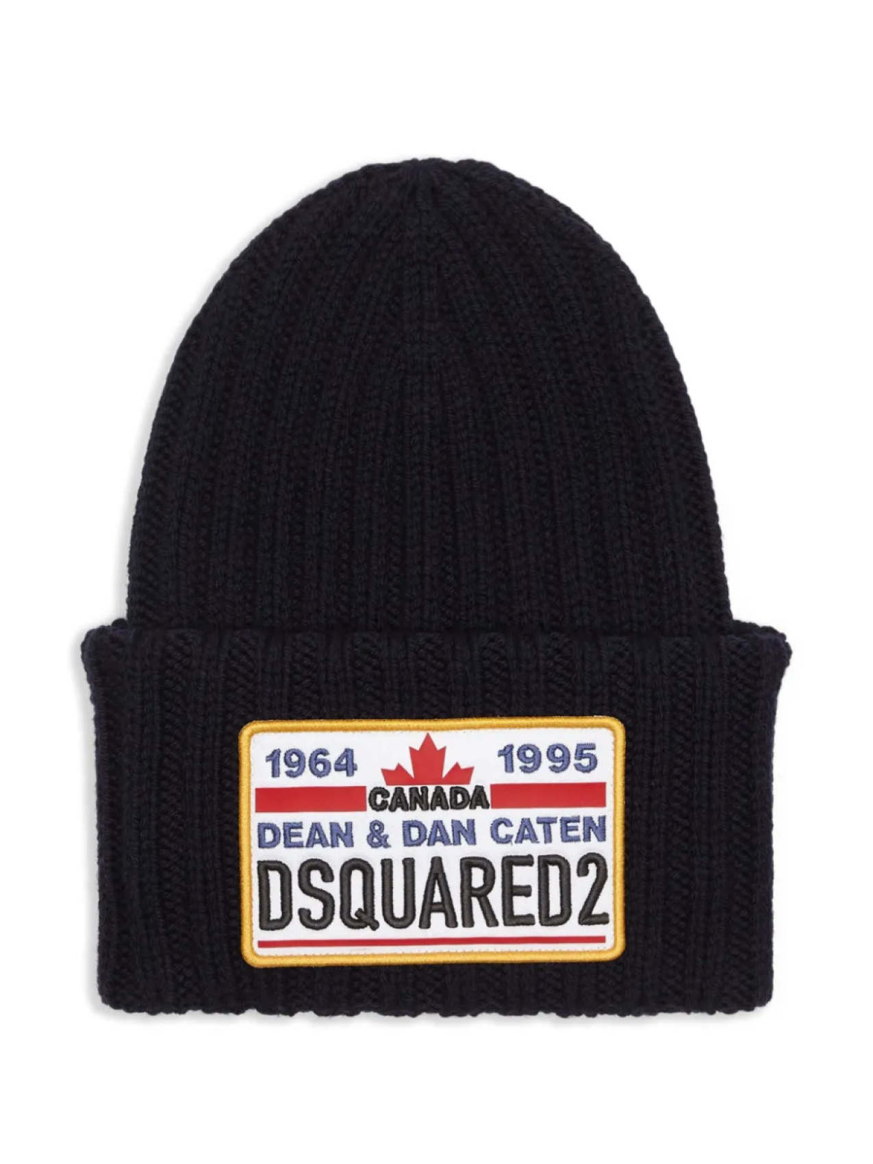 

DSQUARED2 шапка бини в рубчик, черный