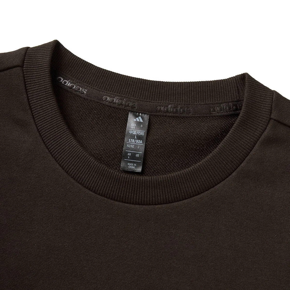 Свитшот женский Dark Brown, круглый вырез, средней посадки Adidas — фото 4