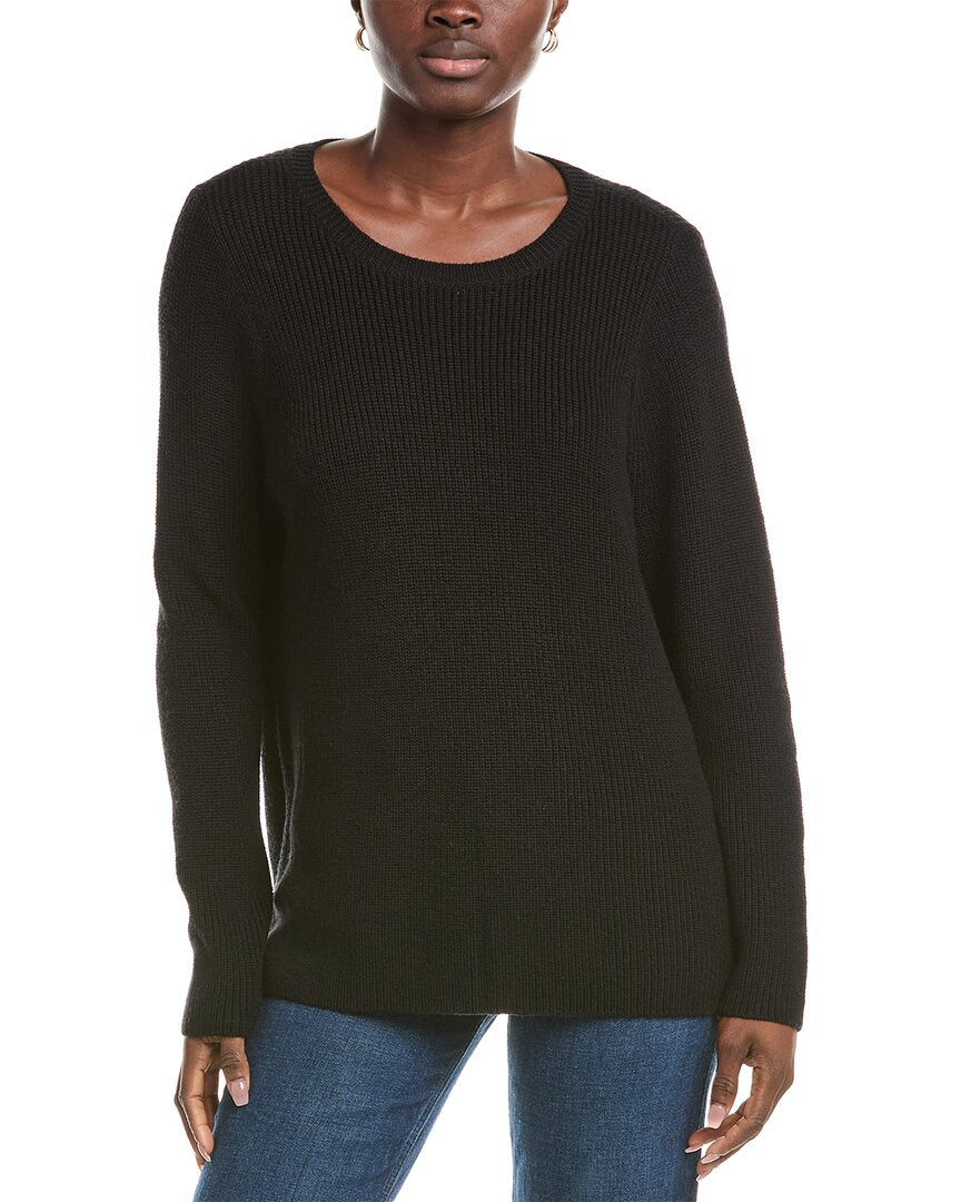 

Шерстяной пуловер EILEEN FISHER, черный