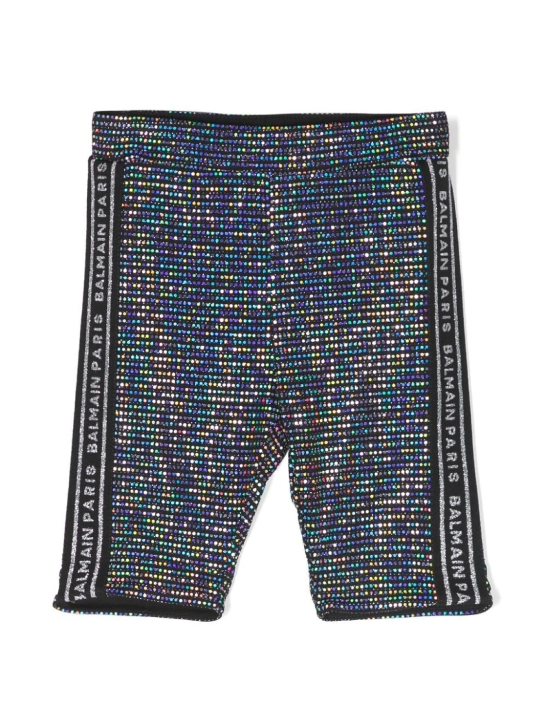 

Balmain Kids шорты с пайетками и логотипом, черный