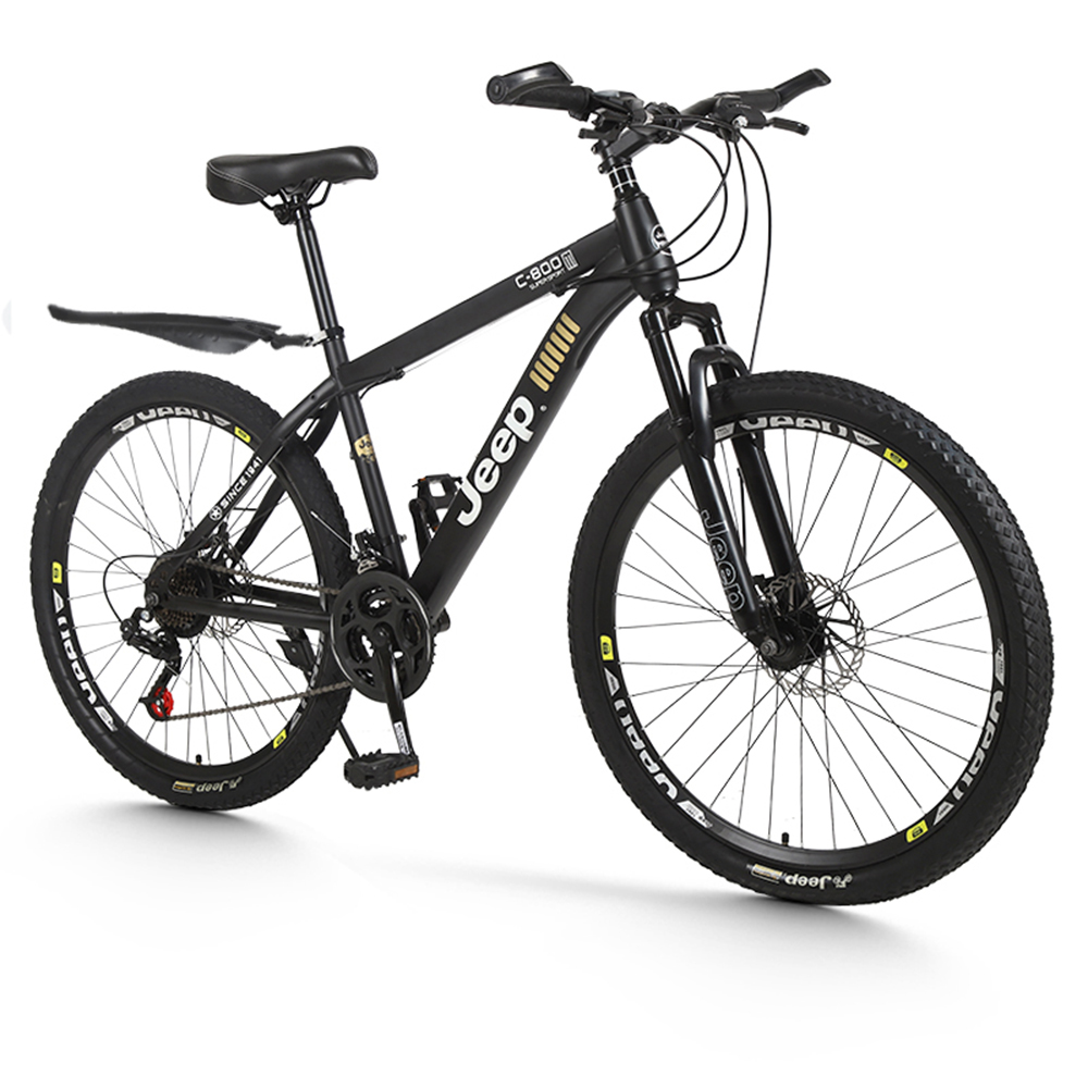 

Горный велосипед с дисковыми тормозами из высокоуглеродистой стали для катания, поездок на работу и трейлраннинга для взрослых Jeep
