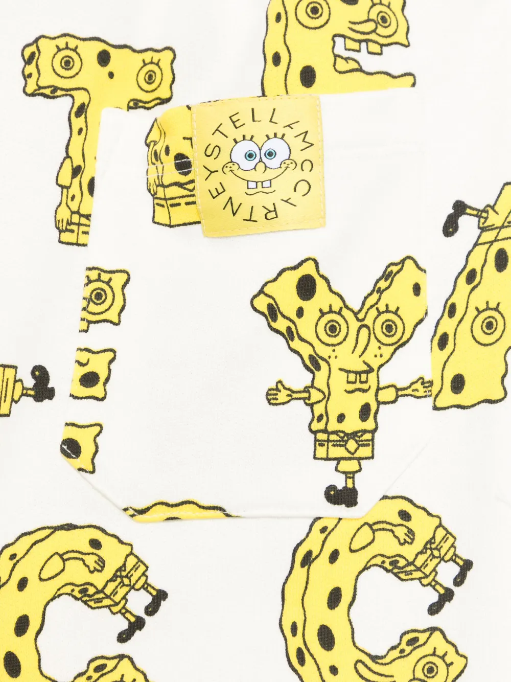 Спортивные брюки SquarePants из коллаборации с SpongeBob Stella McCartney Kids, белый — фото 3