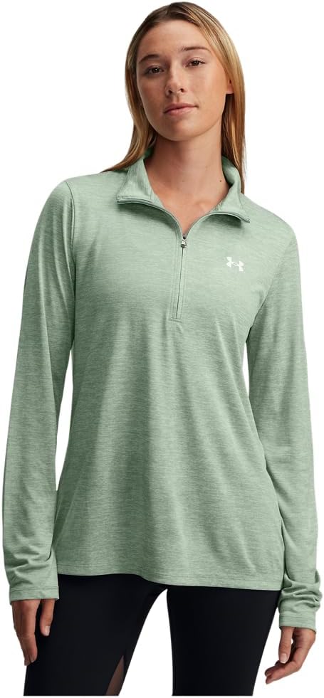 

Толстовка Under Armour Women's Tech Twist Quarter Zip, (348) Silica Green/White