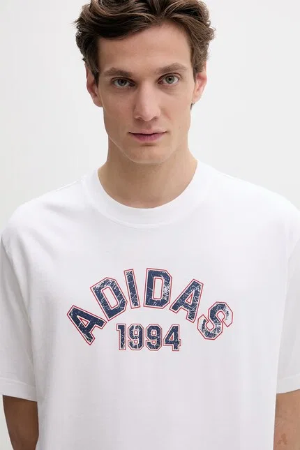 Футболка из хлопка T-shirt bawełniany Adidas Originals, белый — фото 4