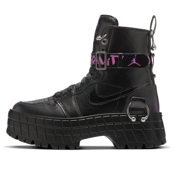 Кроссовки 1 высокие бруклин Air Jordan, черный