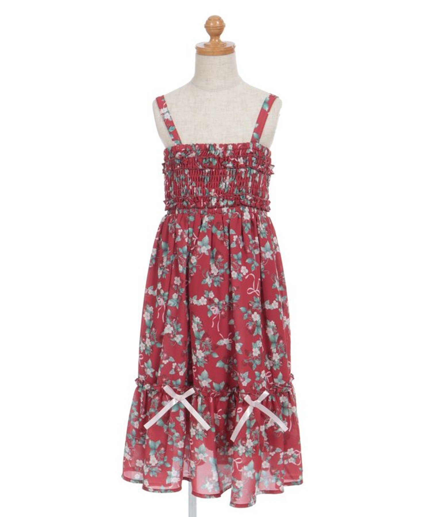 Платье с принтом «Клубника» Axes femme kids, Red