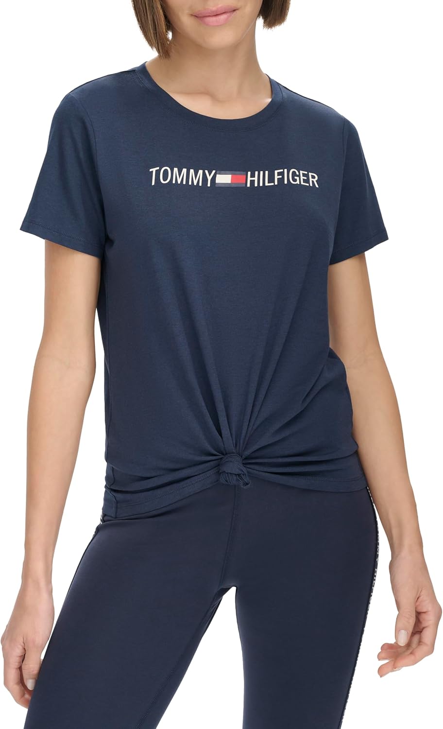 Женская футболка с графическим логотипом Tommy Hilfiger, Navy — фото 2
